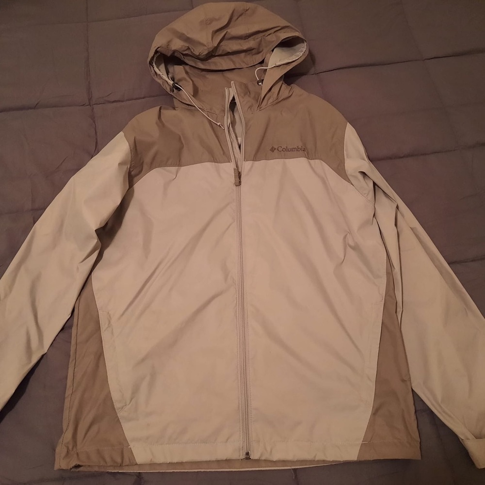 Columbia Men’s Rain Jacket - Grey/White -Sz M